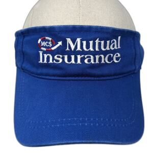 MCS Mutual Insurance Strapback Visor Hat Blue One Size Embroidered Cobra
